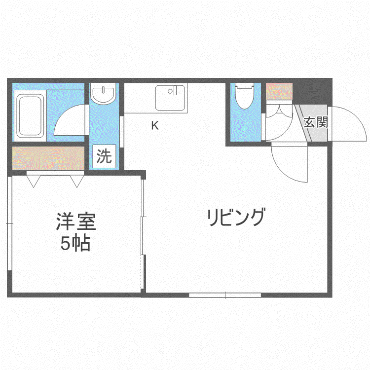RAFINE(1LDK/1階)の間取り写真