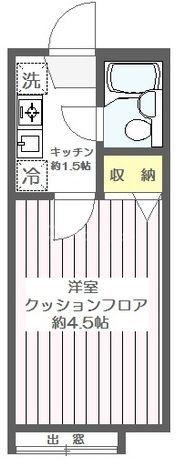 プランドール瑞江IV(1K/2階)の間取り写真