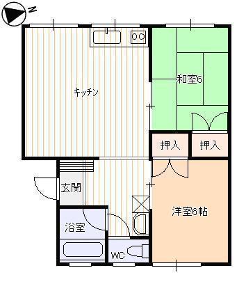 マルベリー・マンション(2LDK/4階)の間取り写真
