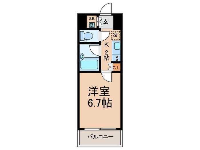 ルーブル小石川弐番館(1K/1階)の間取り写真