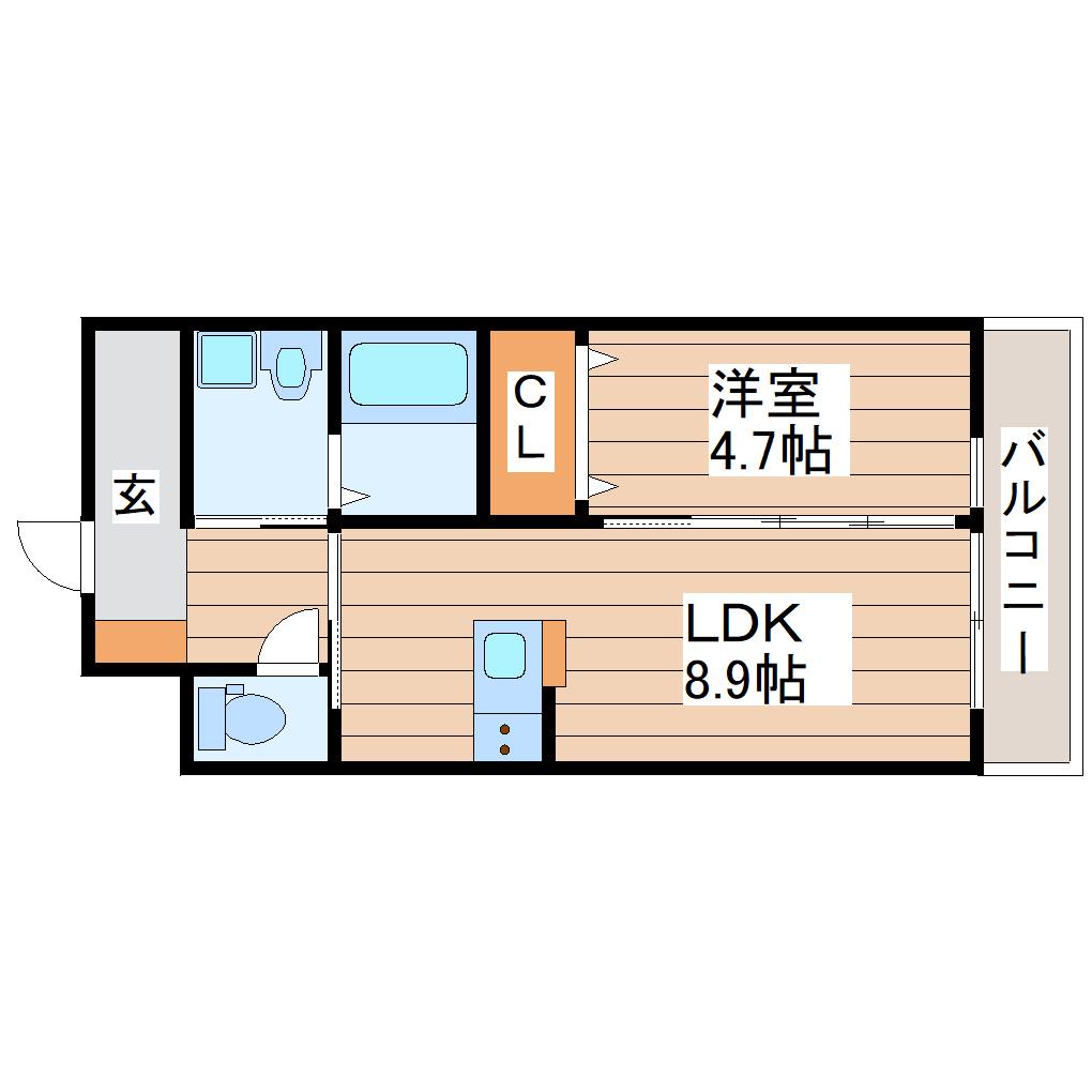 SANTA BASE(1LDK/2階)の間取り写真