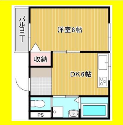グラート研屋町(1DK/4階)の間取り写真