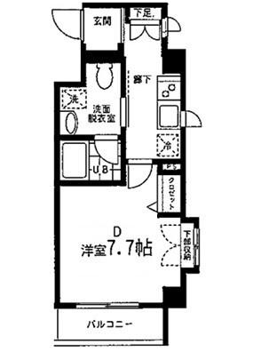 アーバンフォート住吉(1K/6階)の間取り写真