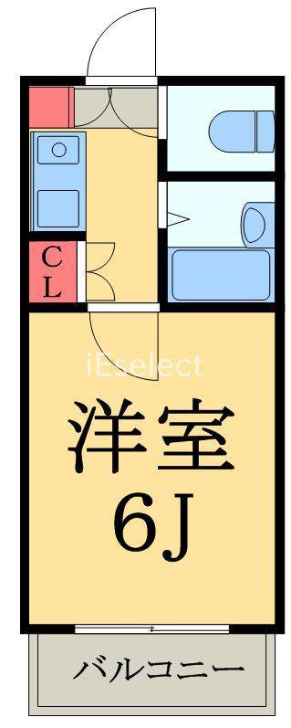 ベイコートNO1(1K/1階)の間取り写真