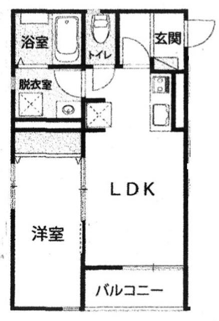 ザ・ガーデン中落合(1LDK/2階)の間取り写真