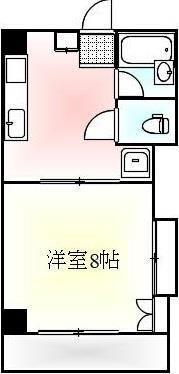 エーブル志度(1DK/5階)の間取り写真