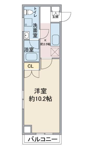 京成本線 青砥駅 徒歩12分 4階建 築21年(1K/2階)の間取り写真