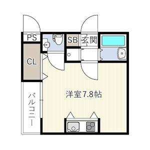 ドゥマン梅田(ワンルーム/7階)の間取り写真
