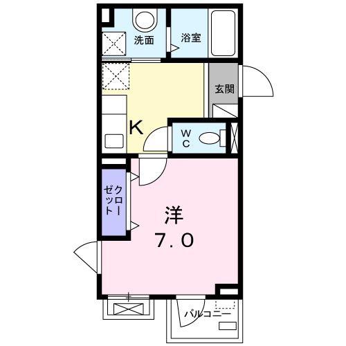 クレスト大島(1K/3階)の間取り写真