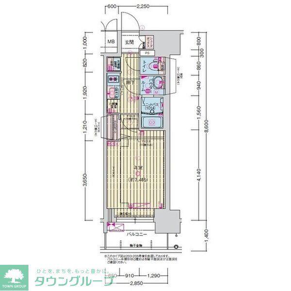 プレサンス今池駅前フェルディノ(1K/6階)の間取り写真