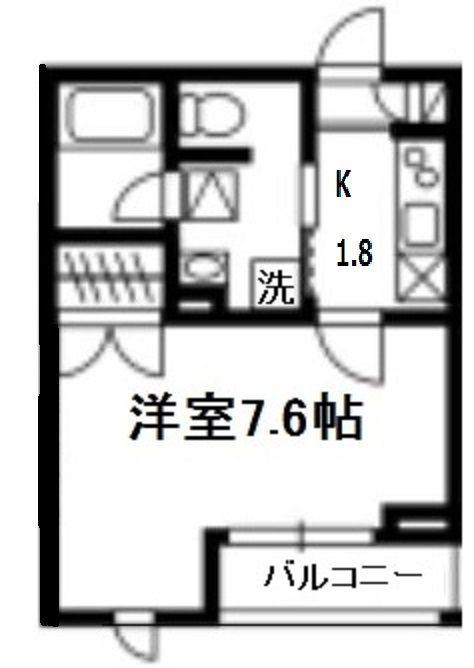 CASA DE LUZ(1K/2階)の間取り写真