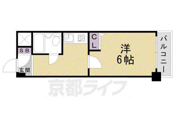 メイゾン室町(1K/2階)の間取り写真