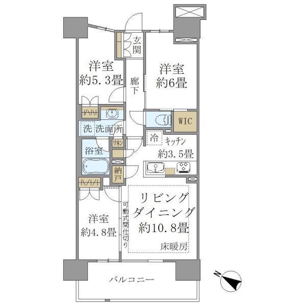 SHINTO CITY(3LDK/9階)の間取り写真