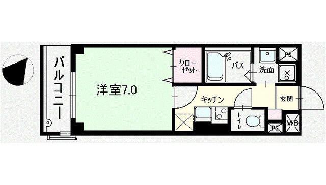 アンジュ アルモニー(1K/3階)の間取り写真