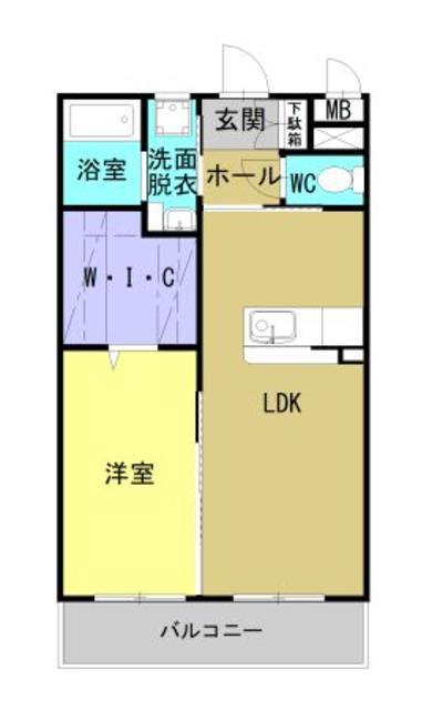 日ノ出町YMマンション(1LDK/5階)の間取り写真
