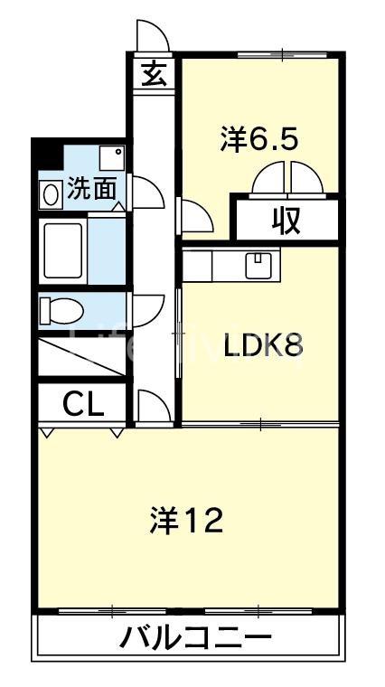 ハイツ阿部I(2LDK/3階)の間取り写真