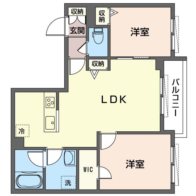EKOLU PONDII(2LDK/3階)の間取り写真