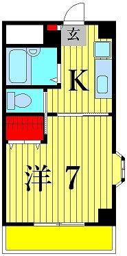 トークアボリザ(1K/4階)の間取り写真