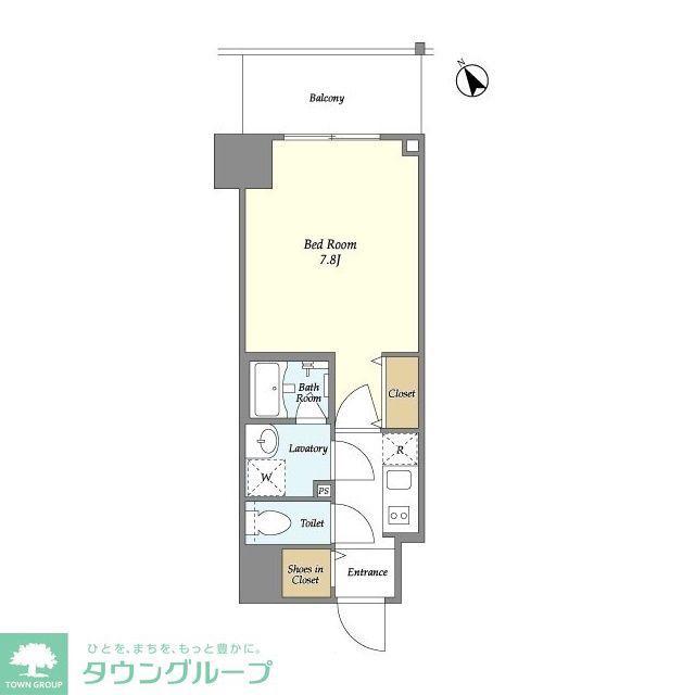 BLUROCK門前仲町(1K/5階)の間取り写真