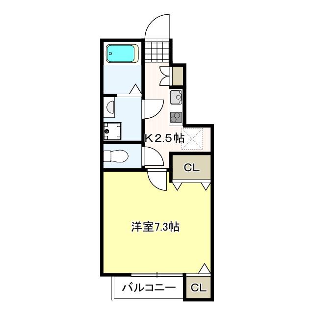 ダイワガーデンズ萩山(1K/1階)の間取り写真