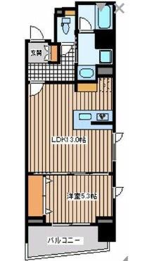 グランド・ガーラ銀座(1LDK/6階)の間取り写真