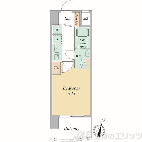 セレニテ梅田北グランデ(1K/3階)の間取り写真