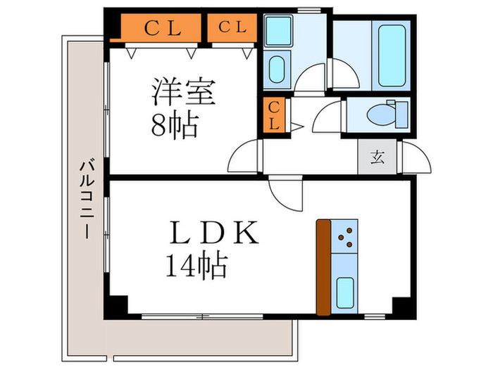 パレロイヤル西陣佐わらび(1LDK/3階)の間取り写真