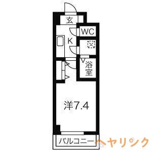 びい10植田(1K/2階)の間取り写真