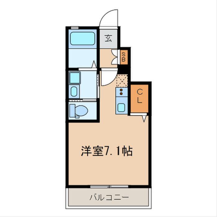 パズひばりヶ丘(ワンルーム/1階)の間取り写真