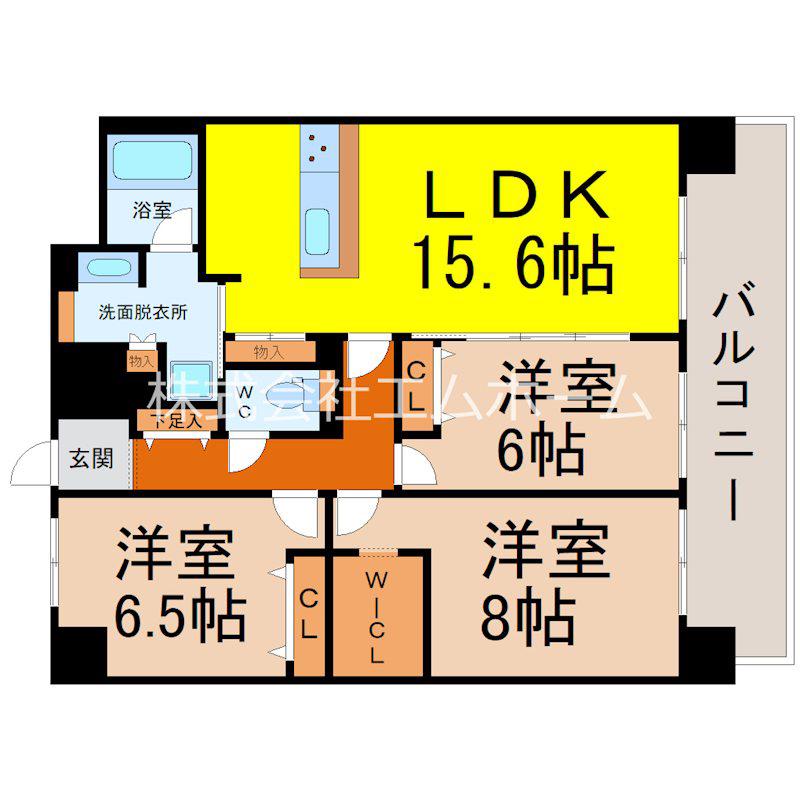 WISTERIA CREST(3LDK/2階)の間取り写真