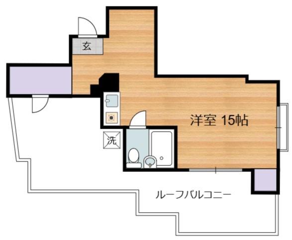 コーポ高田(ワンルーム/5階)の間取り写真