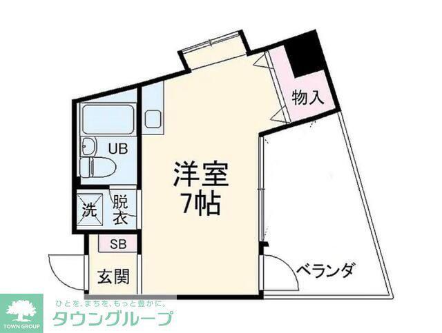 グランマルシェ(1K/2階)の間取り写真