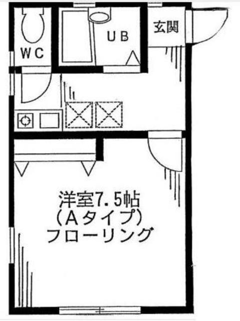 ウエストアヴェニュー(1K/2階)の間取り写真