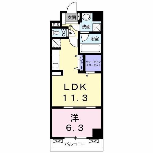 リッチモンド イースト(1LDK/3階)の間取り写真