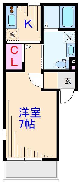 CASA BELLA(1K/3階)の間取り写真