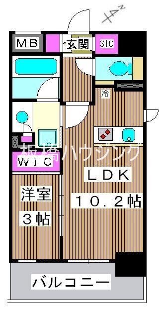 リビオ板橋駅前(1LDK/8階)の間取り写真