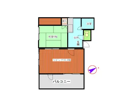 メゾン・ド・イスト(2K/2階)の間取り写真