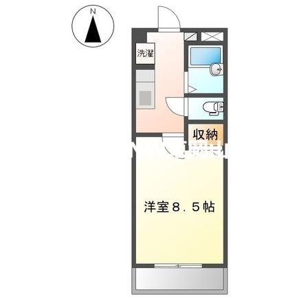 クラージュ(1K/1階)の間取り写真