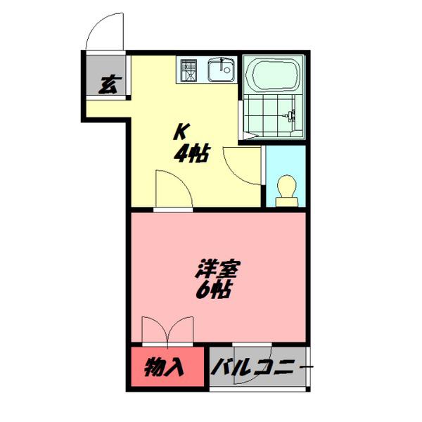 Mプラザ西三荘駅前(1K/3階)の間取り写真