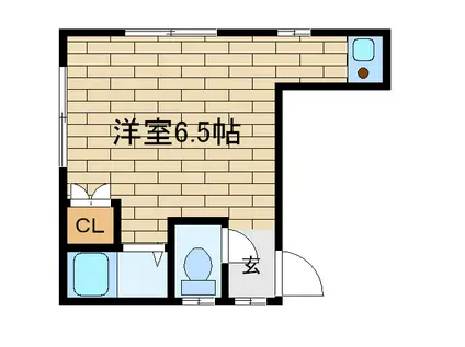 アヴニールハイツ(ワンルーム/2階)の間取り写真