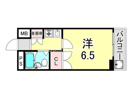 クリスタルハーモニー東棟(1K/3階)の間取り写真