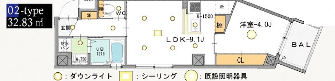 リエット元町(1LDK/7階)の間取り写真