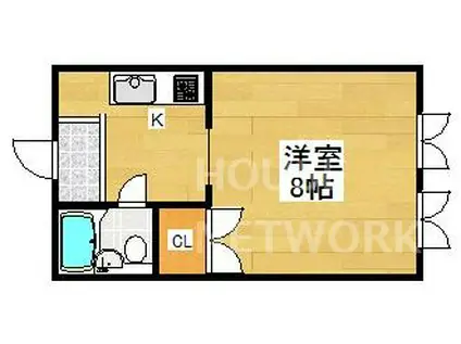 ハウスピエーメ(1K/3階)の間取り写真