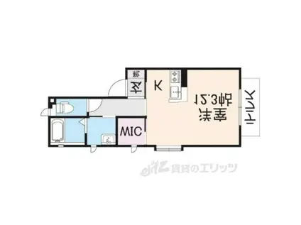 アクア西松ヶ丘AB(ワンルーム/2階)の間取り写真