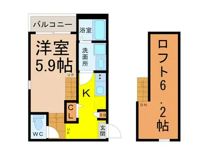 サンエー烏森(1K/1階)の間取り写真