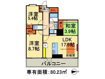 ロイヤルパークスタワー南千住(3LDK/30階)の間取り写真