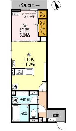 ラ フレーズ(1LDK/3階)の間取り写真