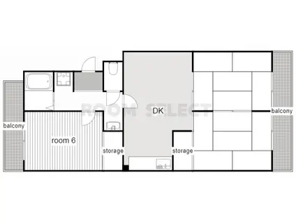 岡嶋グリーンハイツ(3LDK/2階)の間取り写真