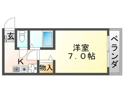 サンメゾン吹田(ワンルーム/4階)の間取り写真