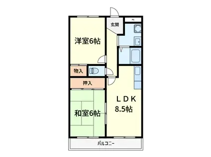 ETOILEV(2LDK/6階)の間取り写真